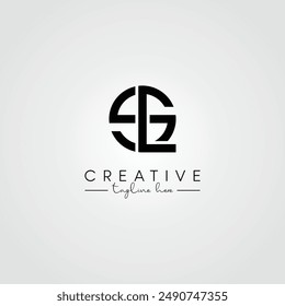 Logotipo de la letra moderna única artística SL LS. Logotipo inicial de icono de letra.
