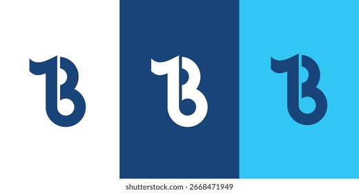 Modernes und einzigartiges B-Initialen-Logo-Design 