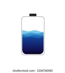 Modernes, einzigartiges Akku-Symbol auf weißem Hintergrund.einzelne Vektorgrafik