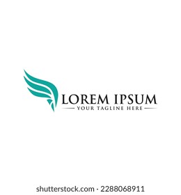 Modernes und einzigartiges Logo für Vogel und Wing