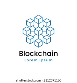 modern and unique blockchain logo design