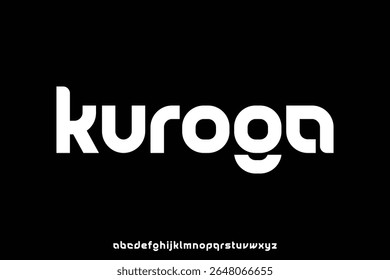 Modern unique bold sans serif display font vector illustration for branding design