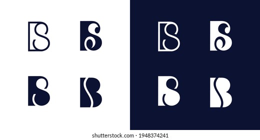 Modern and unique BS letter initials logo