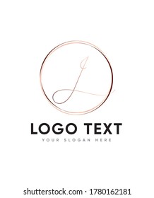 Eine moderne und einzigartige Kalligrafie-Briefvorlage vom Typ L Logo, Vektorlogo für die Unternehmens- und Firmenidentität 