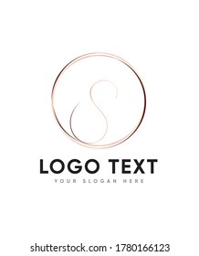 Eine moderne und einzigartige Kalligrafie-Briefvorlage vom Typ S Logo, Vektorlogo für die Unternehmens- und Firmenidentität 