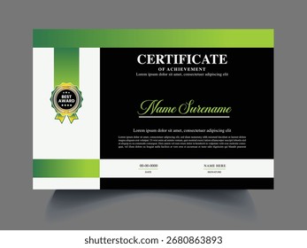 modern unique certificate design concept