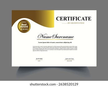 Modern unique certificate design sample