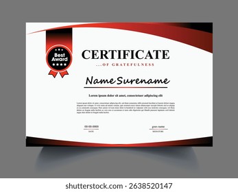 Modern unique certificate design sample