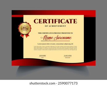 Modern unique Certificate design template