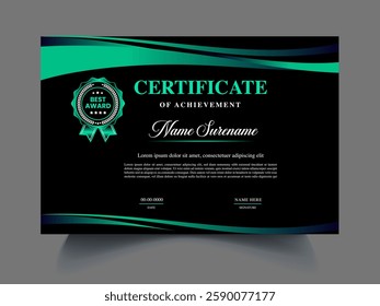 Modern unique Certificate design template