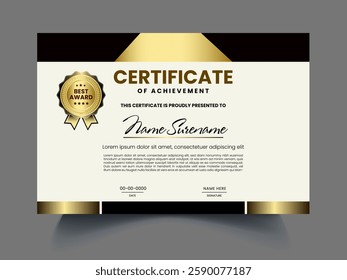 Modern unique Certificate design template