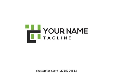 Modern and unique CH letter mark based logo design for real estate, consulting, property management.