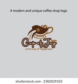 A modern and unique coffee shop logo