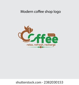 A modern and unique coffee shop logo