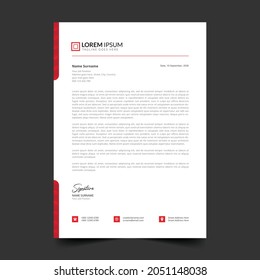 Modern unique colorful letterhead design a4 size in eps format