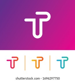 Modern and Unique Colorful T Letter Logo Icon Vector Template elements, Corporate, shape