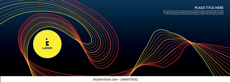 Diseño de fondo y diseño moderno de líneas de vectores coloridos