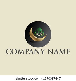 Modern and unique cool mosque logo