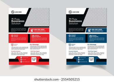 modern unique corporate flyer design template