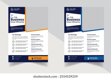 modern unique corporate flyer design template