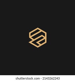 Modern unique creative alphabet letter F logo design, Minimalist F monogram FF initials based vector icon
