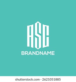 Moderno criativo ASC letras design logotipo