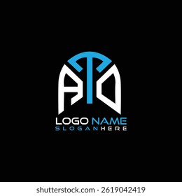 Modern unique creative ATD letters logo design