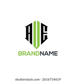 Modern unique creative AUE letters logo design