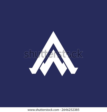 Modern unique creative AW letters logo design templete