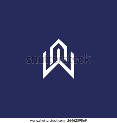Modern unique creative AW letters logo design templete 