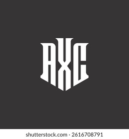 Modern unique creative AXC letters logo design templete