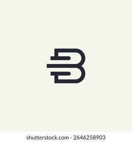 Modern unique creative B letters logo design templete 