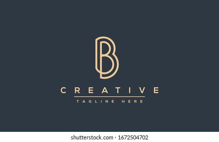 Modern unique creative B logo design, Minimal B initial based vector icon.