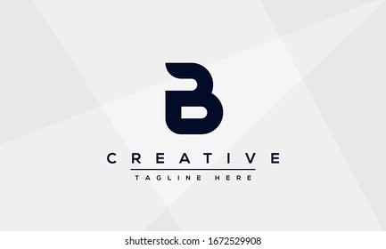 Modern unique creative B logo design, Minimal B initial based vector icon.
