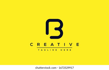 Modern unique creative B logo design, Minimal B initial based vector icon.