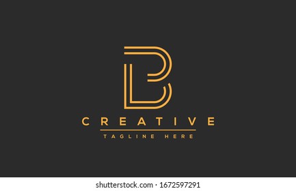 Modern unique creative B logo design, Minimal B initial based vector icon.
