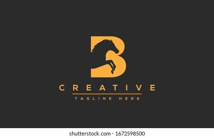 Modern unique creative B logo design, Minimal B initial based vector icon.