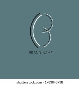 Modern unique creative B logo design, Minimal B initial based vector icon.