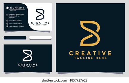 Diseño de logotipo B creativo y moderno, icono vectorial mínimo B de base inicial,Tarjeta de visita 