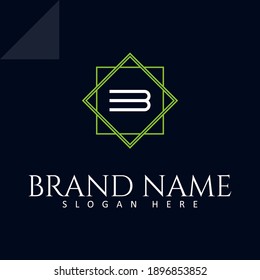 Modern unique creative B logo design, Minimal B initial based vector icon.
