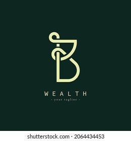 Modernes, einzigartiges B-Logo-Design, Minimal B-Vektorsymbol.