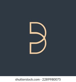 Modern unique creative B logo design, Minimal B initial based vector icon.