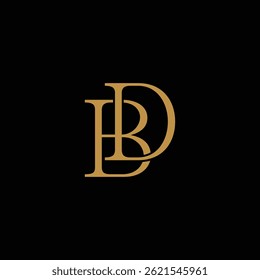Modern unique creative BD letters logo design
