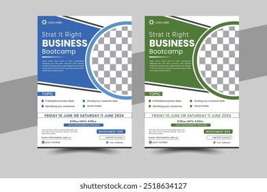 modern unique creative business flyer design EPS Vector Template