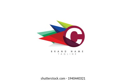 Modern unique creative C logo design, Minimal C initial based vector icon