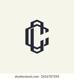 Modern unique creative CC letters logo design