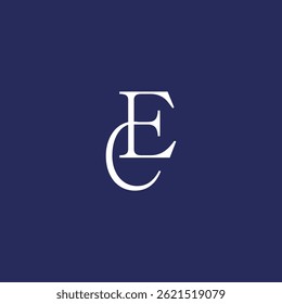 Modern unique creative CE letters logo design