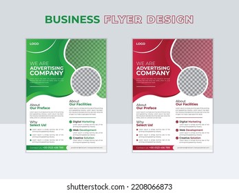 Modern, Unique, Creative Corporate Flyer Business Brochure,  Book Cover, Banner, Poster, Annual Report, background, two colors scheme, Portfolio Presentation Minimal layout Vector A4 Design Template.