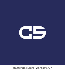 Templo creativo único moderno del diseño del logotipo de las letras de CS