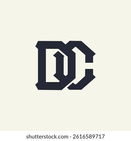 Modern unique creative dc letters logo design templete